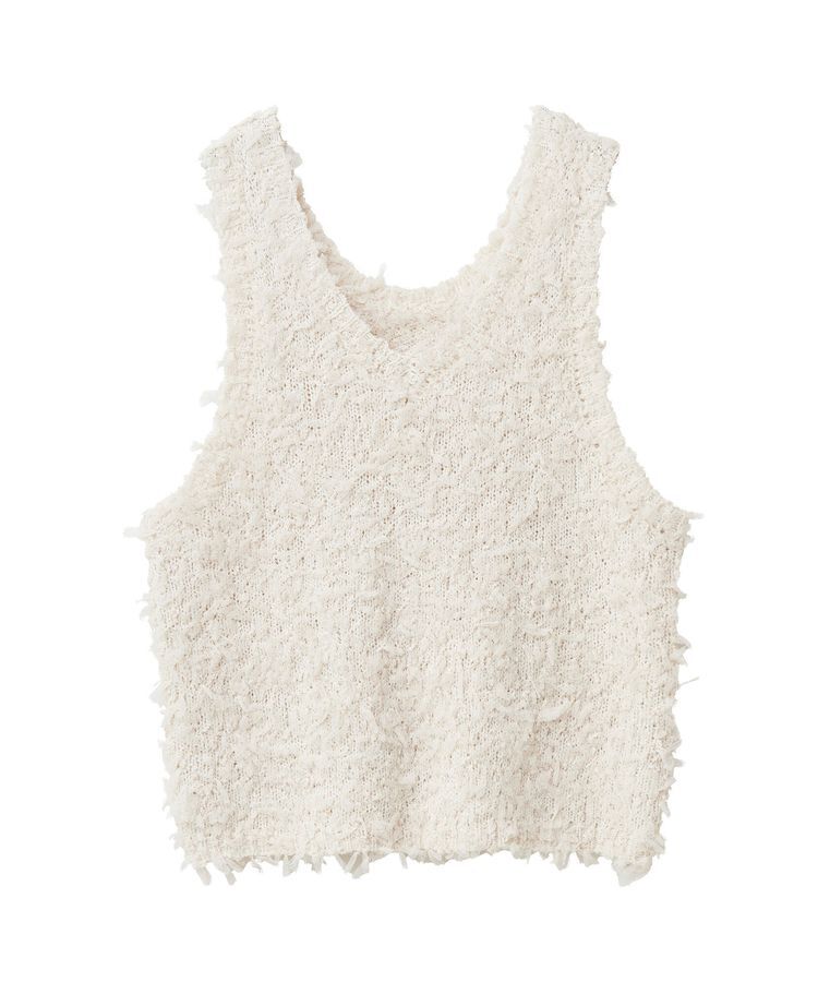 Green Parks「・swing　by　2wayチュールヤーンベスト」|ベスト・ジレ|