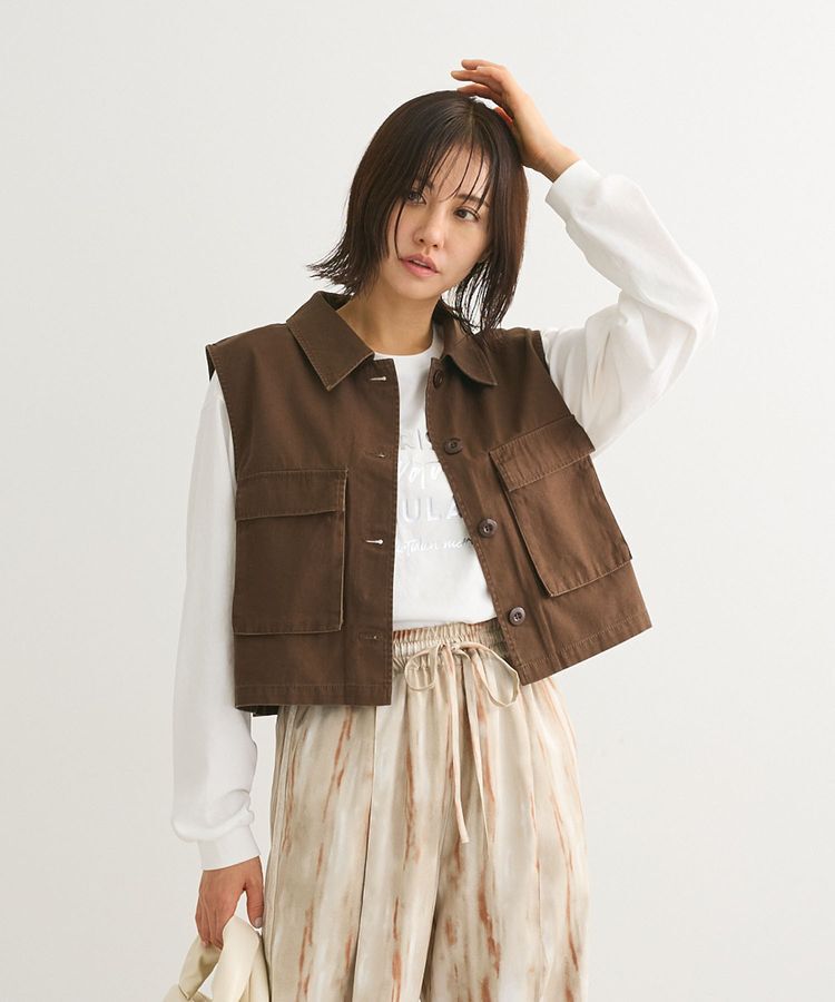 Green Parks「・SUGAR SPOON ミリタリーショートベスト」|ベスト・ジレ|