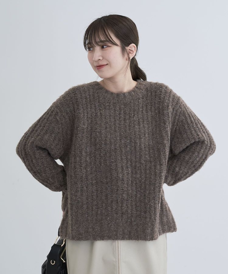 Green Parks「ざっくりローゲージニットプルオーバー」|ニット・セーター|