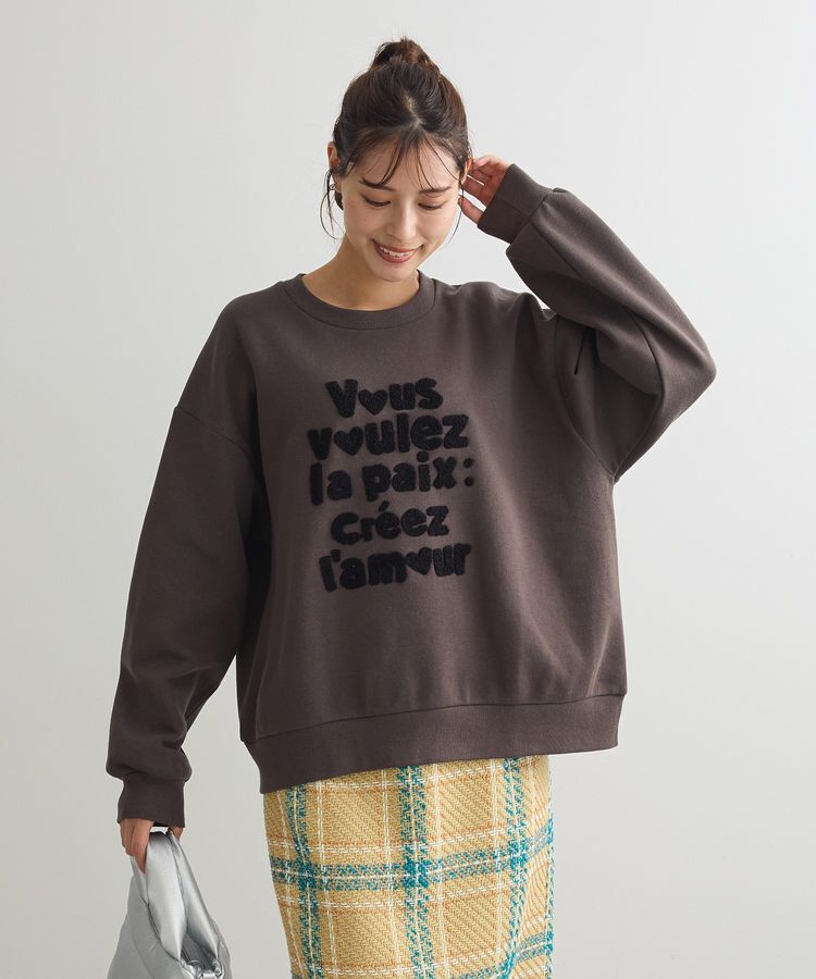 Green Parks「・DOUBLE FLAGS サガラ刺繍スウェット」|スウェット・ジャージ|Charcoal Gray