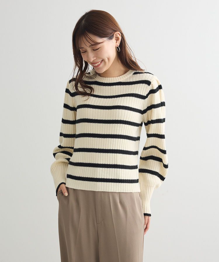 Green Parks「洗える パフニットプルオーバー」|ニット・セーター|