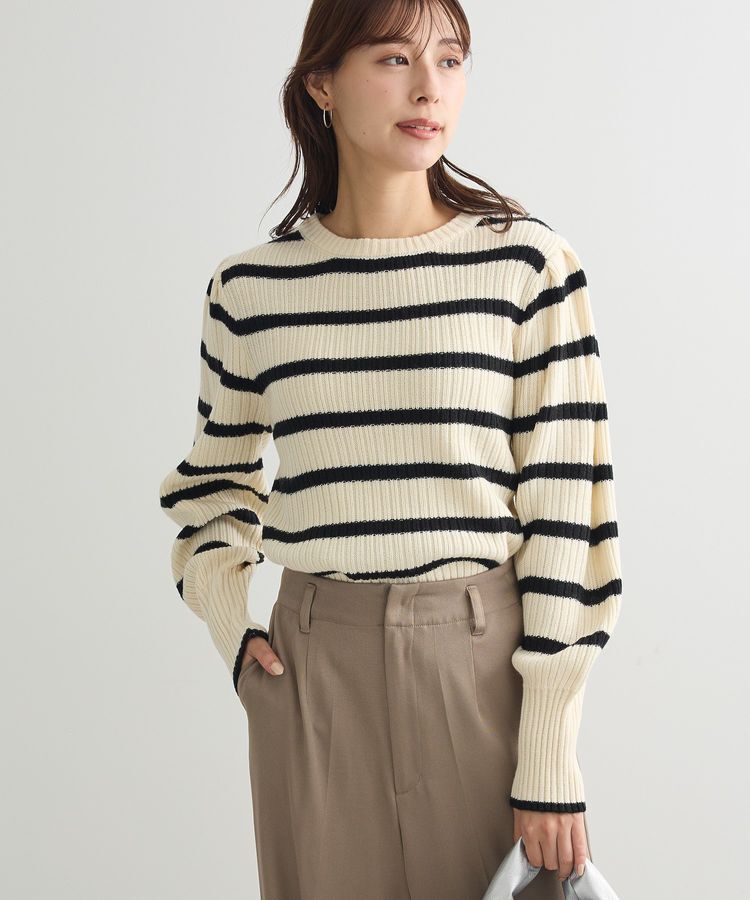 Green Parks「洗える パフニットプルオーバー」|ニット・セーター|Border