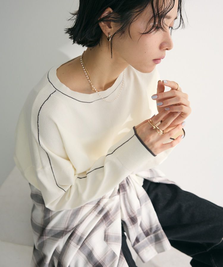 Green Parks「アンチピリングライン入りニットプルオーバー」|ニット・セーター|