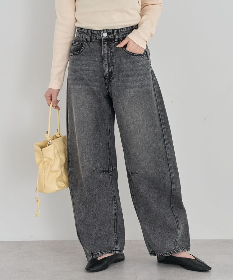 Green Parks「・ELENCARE DUE デニムバレルレッグパンツ」|デニム|Gray