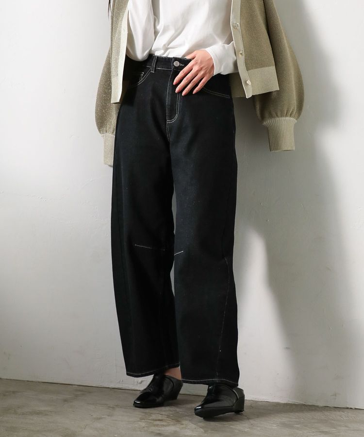 Green Parks「・ELENCARE DUE デニムバレルレッグパンツ」|デニム|