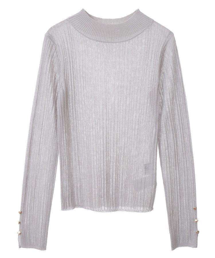 Green Parks「dazzlin シアーリブニットプルオーバー」|ニット・セーター|