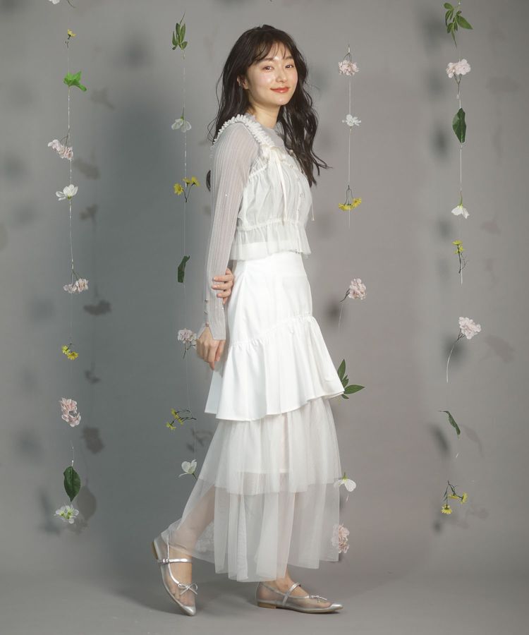 Green Parks「dazzlin シアーリブニットプルオーバー」|ニット・セーター|