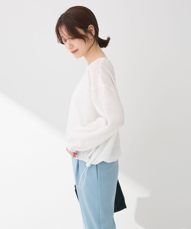 Green Parks「裾ドロスト表面長袖プルオーバー」|Tシャツ・カットソー|