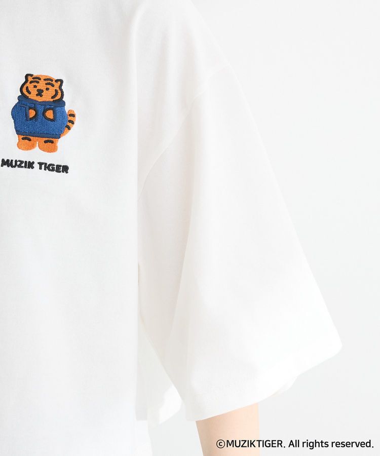 Green Parks「ムジークタイガー/さがら刺繍ワイドショートTシャツ」|Tシャツ・カットソー|