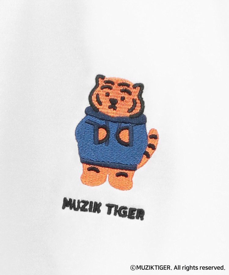 Green Parks「ムジークタイガー/さがら刺繍ワイドショートTシャツ」|Tシャツ・カットソー|