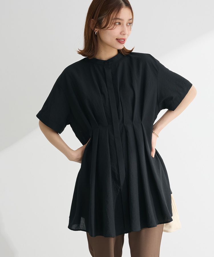 armonia「ウエストタックシャツチュニック」|シャツ・ブラウス|Black