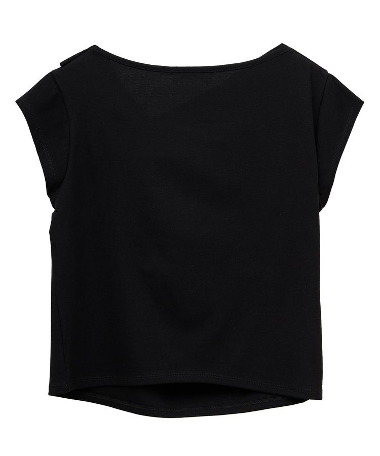 AnriettMusee「ドレープオフショルフレンチ袖Tシャツ」|Tシャツ・カットソー|