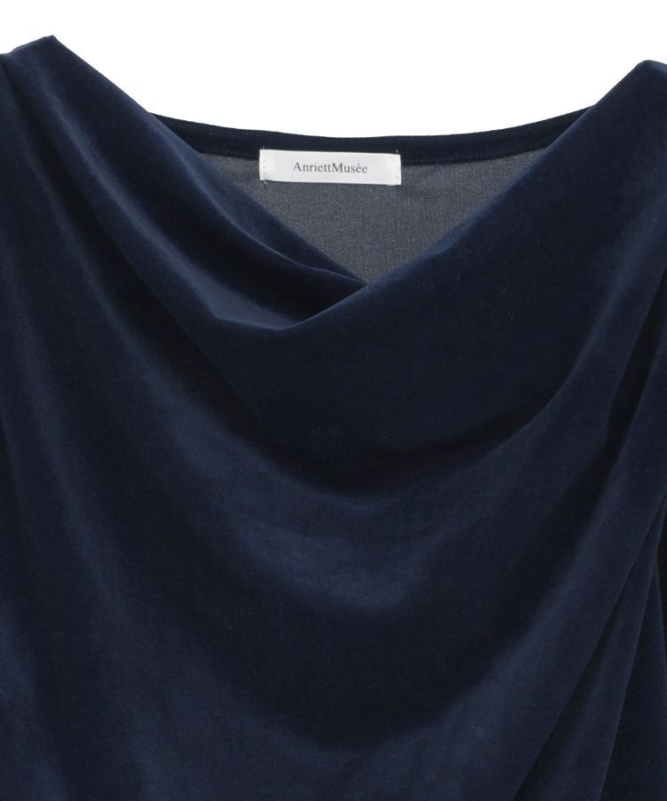 AnriettMusee「シアーベロアオフショル長袖プルオーバー」|Tシャツ・カットソー|