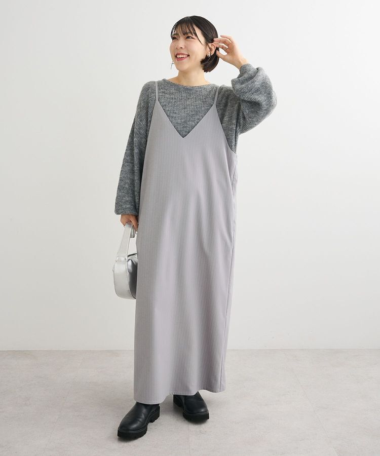 Green Parks「Vネックキャミワンピース」|ワンピース|Gray
