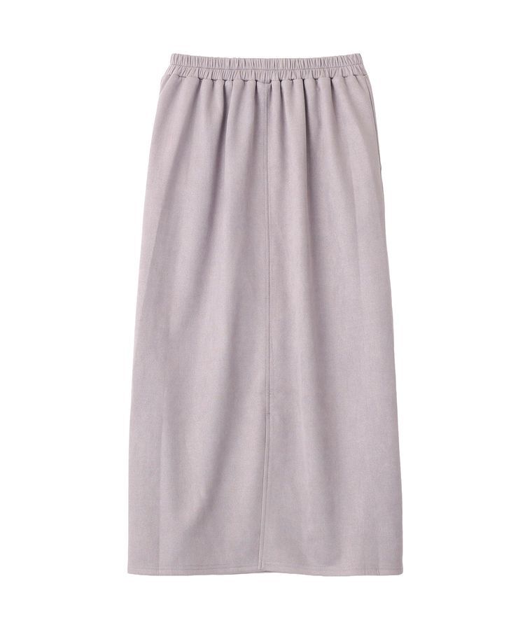 Green Parks「なめらかタッチスウェード調Iラインスカート」|タイト|