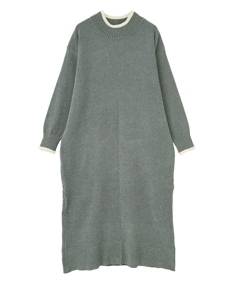 Green Parks「配色リラックスモールニットワンピース」|ワンピース|