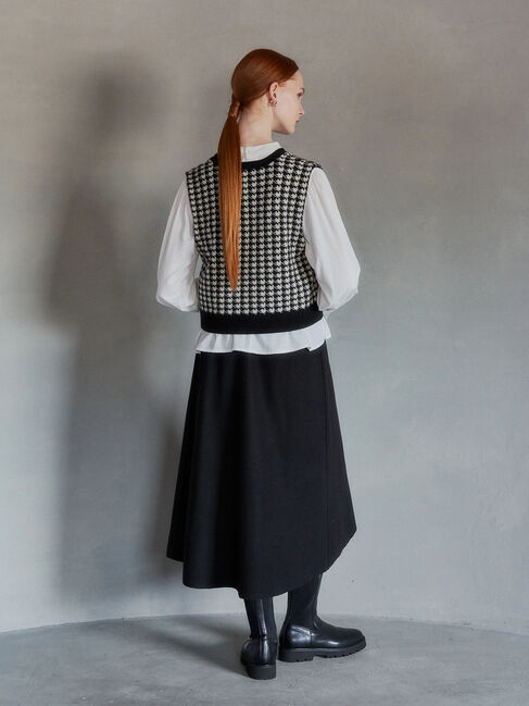 YECCA VECCA「【2点SET】シャツSETジャガードニットベスト」|ベスト・ジレ|