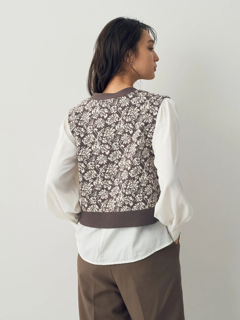 YECCA VECCA「【2点SET】シャツSETジャガードニットベスト」|ベスト・ジレ|