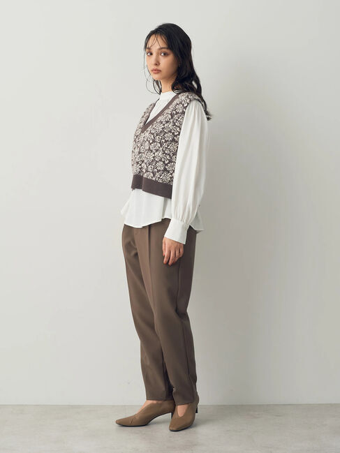 YECCA VECCA「【2点SET】シャツSETジャガードニットベスト」|ベスト・ジレ|