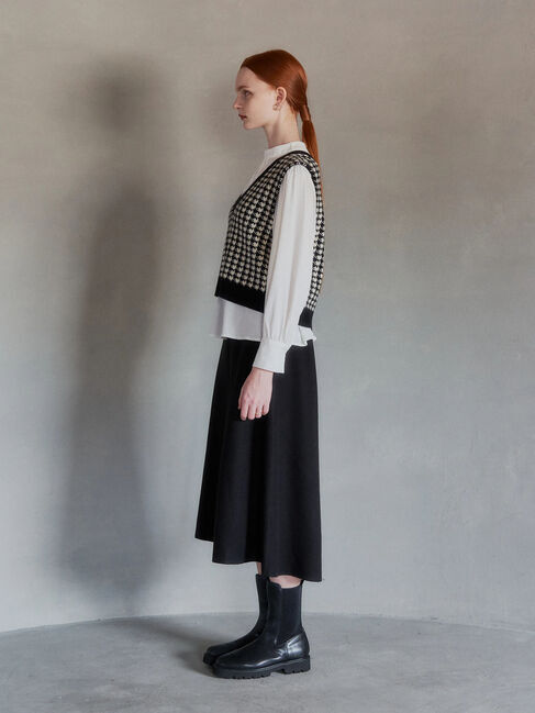 YECCA VECCA「【2点SET】シャツSETジャガードニットベスト」|ベスト・ジレ|