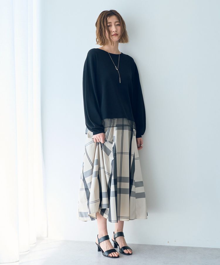 YECCA VECCA「シアーMIXニットプルオーバー」|ニット・セーター|