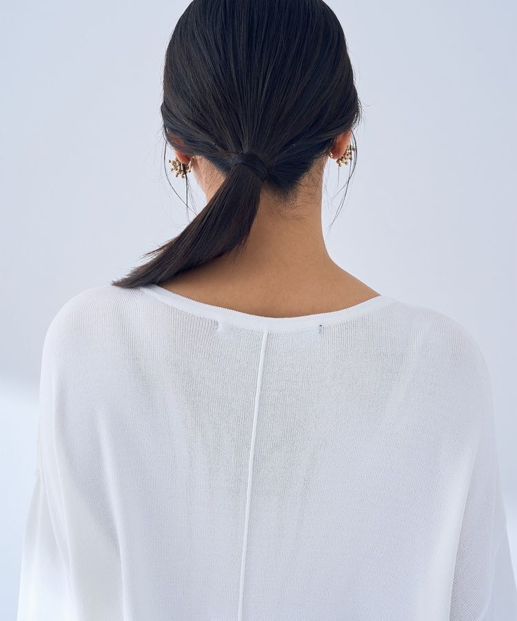 YECCA VECCA「シアーMIXニットプルオーバー」|ニット・セーター|