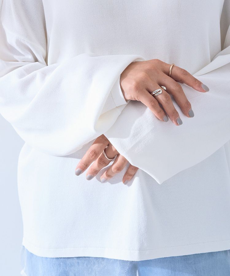 YECCA VECCA「シアーMIXニットプルオーバー」|ニット・セーター|