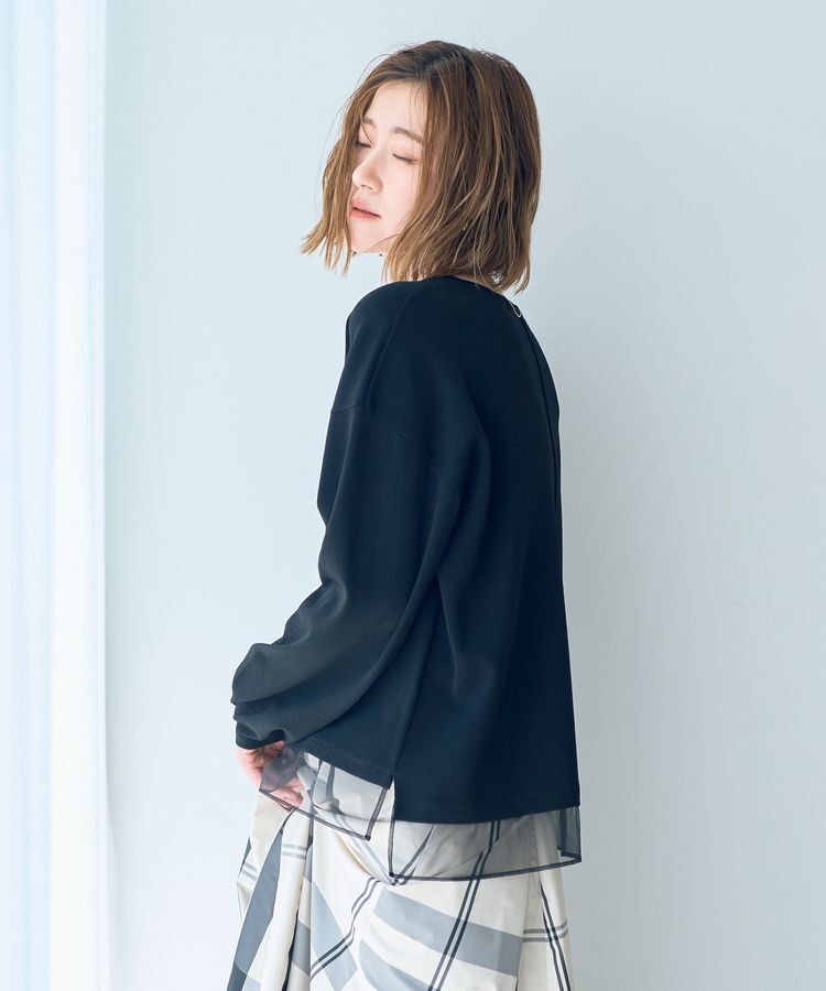 YECCA VECCA「シアーMIXニットプルオーバー」|ニット・セーター|