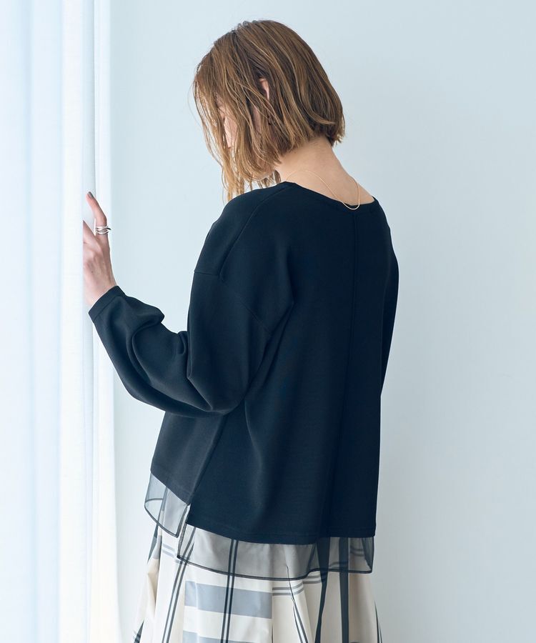 YECCA VECCA「シアーMIXニットプルオーバー」|ニット・セーター|