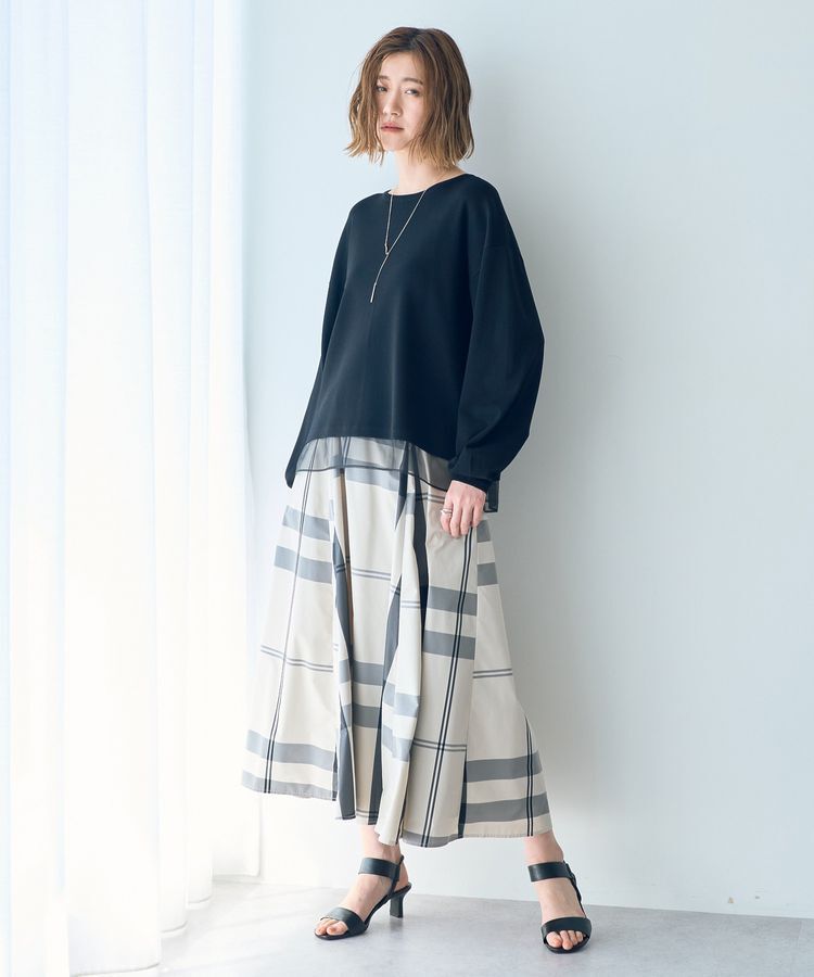 YECCA VECCA「シアーMIXニットプルオーバー」|ニット・セーター|