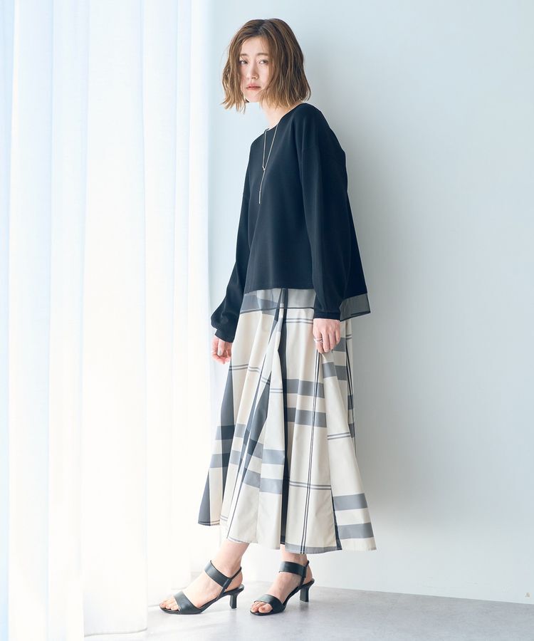 YECCA VECCA「シアーMIXニットプルオーバー」|ニット・セーター|