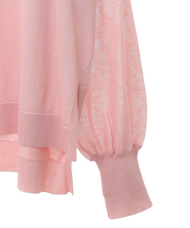 Editt by YECCA VECCA「Vネック袖シアーニット」|ニット・セーター|