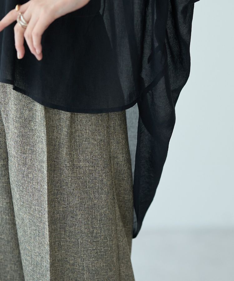 YECCA VECCA「ドライタッチシアーバックギャザーシャツ」|シャツ・ブラウス|