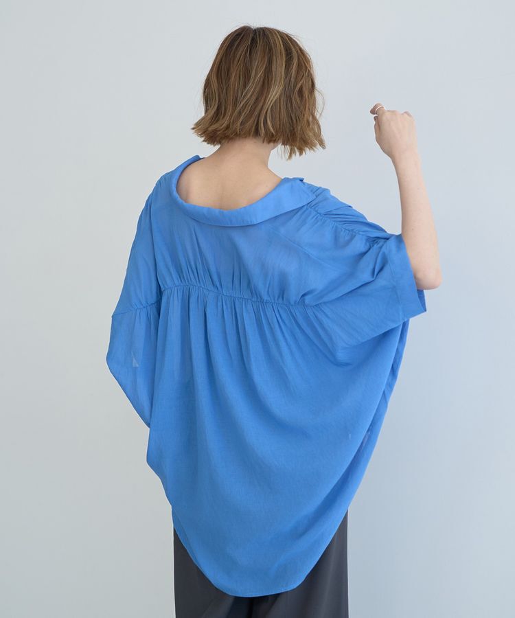 YECCA VECCA「ドライタッチシアーバックギャザーシャツ」|シャツ・ブラウス|