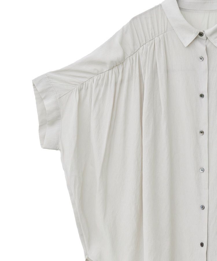 YECCA VECCA「ドライタッチシアーバックギャザーシャツ」|シャツ・ブラウス|