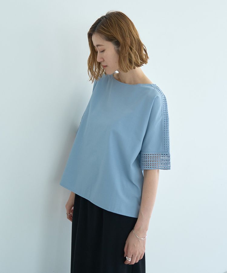YECCA VECCA「レースMIXドルマンブラウス」|シャツ・ブラウス|
