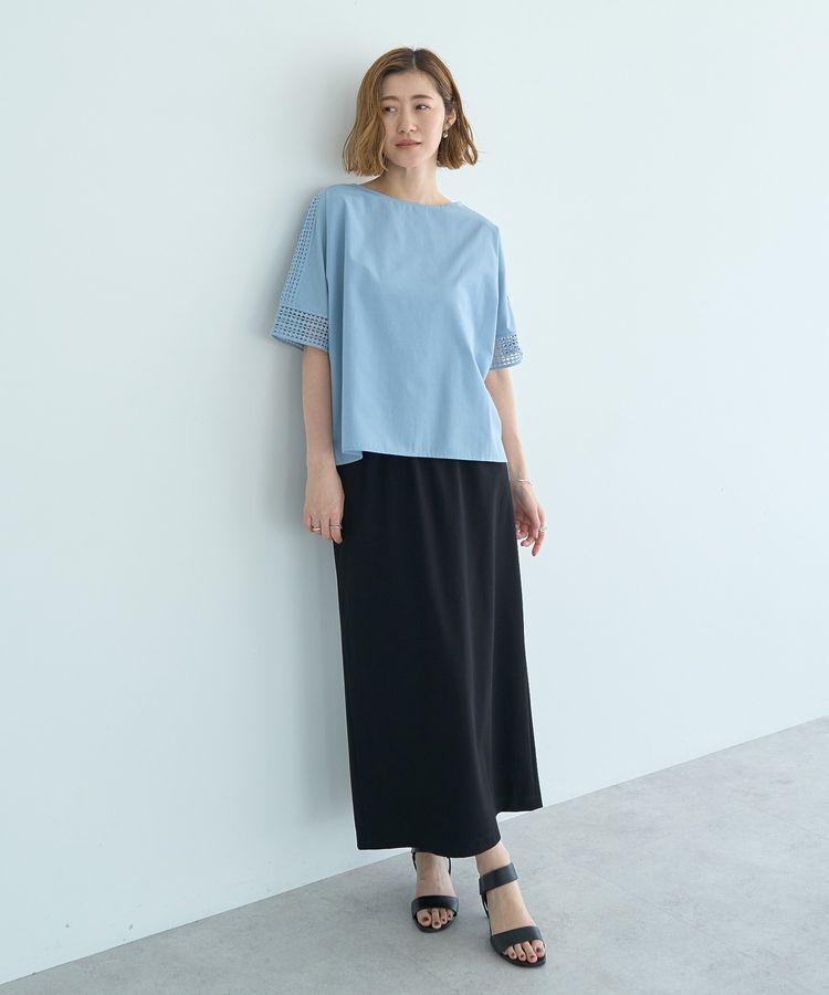 YECCA VECCA「レースMIXドルマンブラウス」|シャツ・ブラウス|