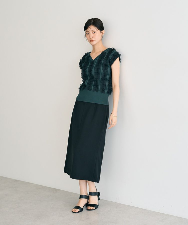 YECCA VECCA「2wayチュールフリルニット」|ニット・セーター|