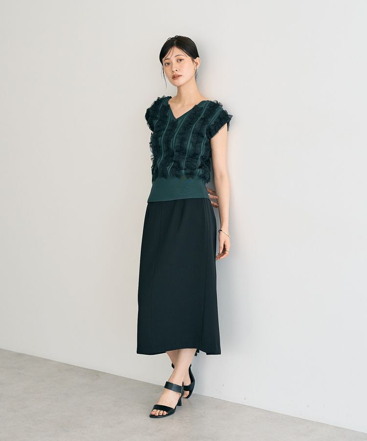 YECCA VECCA「2wayチュールフリルニット」|ニット・セーター|