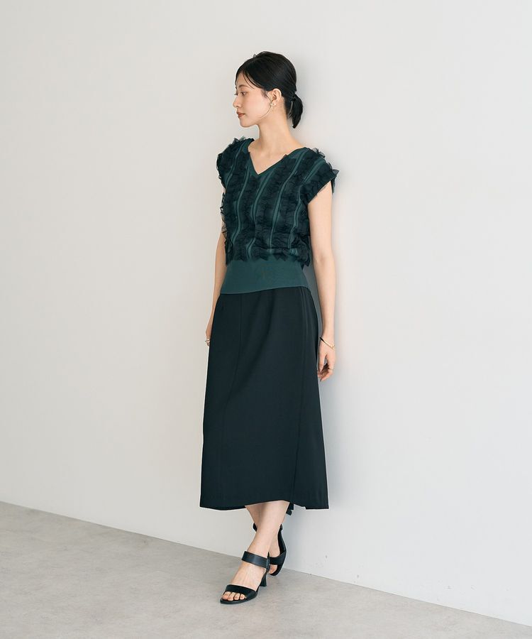 YECCA VECCA「2wayチュールフリルニット」|ニット・セーター|