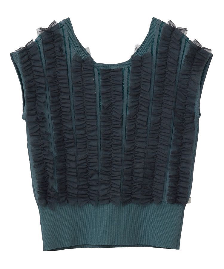 YECCA VECCA「2wayチュールフリルニット」|ニット・セーター|