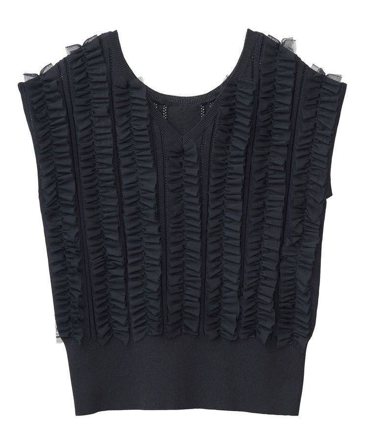 YECCA VECCA「2wayチュールフリルニット」|ニット・セーター|