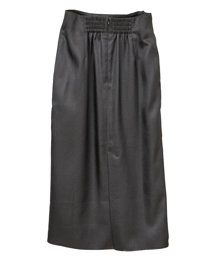 YECCA VECCA「シャイニーロングスカート」|タイト|