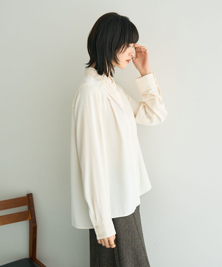 YECCA VECCA「2wayレース襟ブラウス」|シャツ・ブラウス|