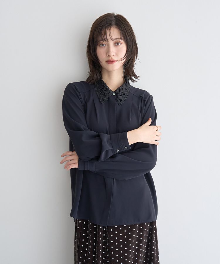 YECCA VECCA「2wayレース襟ブラウス」|シャツ・ブラウス|