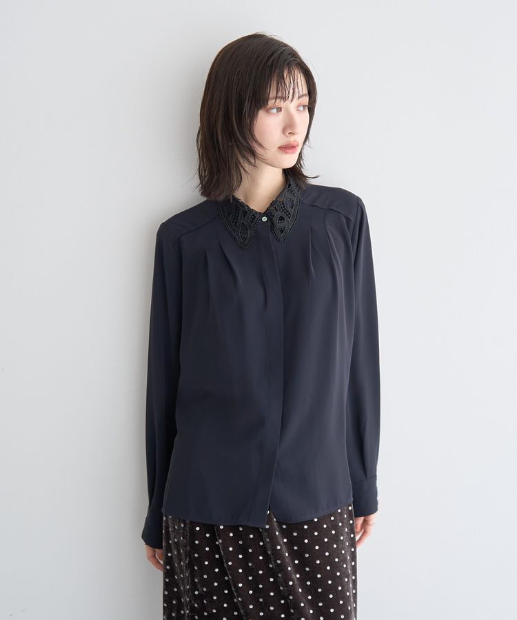 YECCA VECCA「2wayレース襟ブラウス」|シャツ・ブラウス|