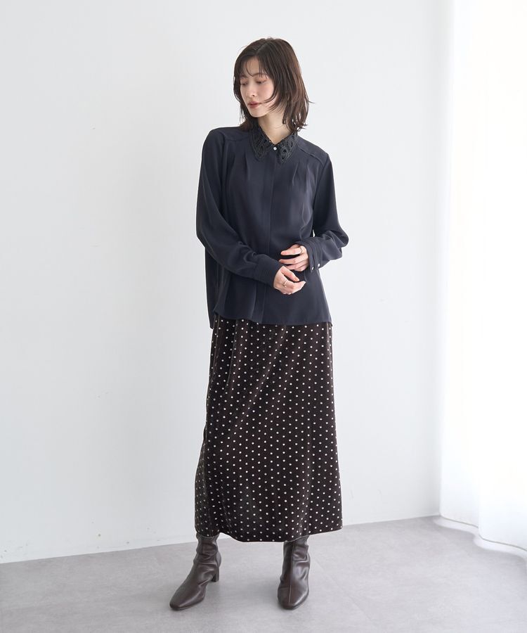 YECCA VECCA「2wayレース襟ブラウス」|シャツ・ブラウス|