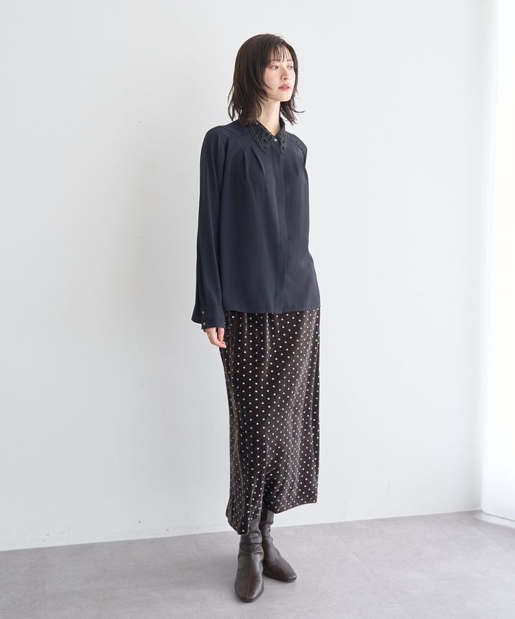 YECCA VECCA「2wayレース襟ブラウス」|シャツ・ブラウス|