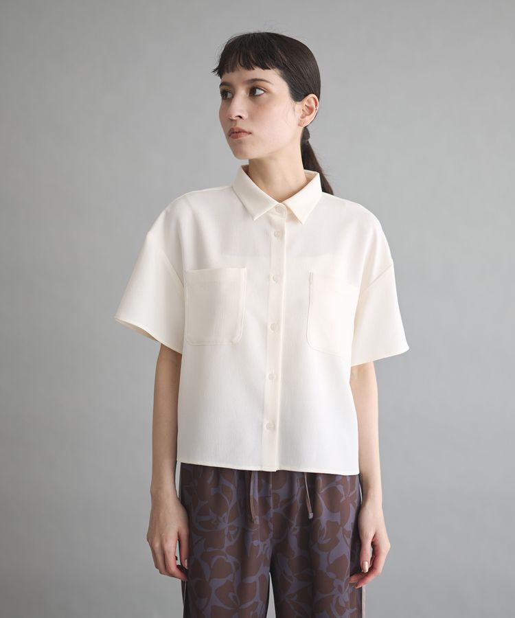 GARAGE OF GOOD CLOTHING「スラブツイルハーフスリーブブラウス」|シャツ・ブラウス|