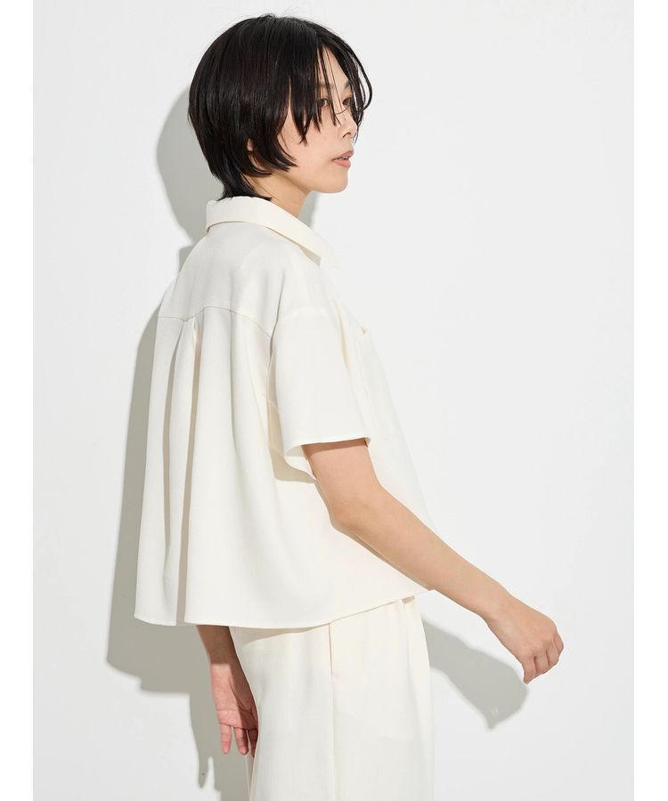 GARAGE OF GOOD CLOTHING「スラブツイルハーフスリーブブラウス」|シャツ・ブラウス|